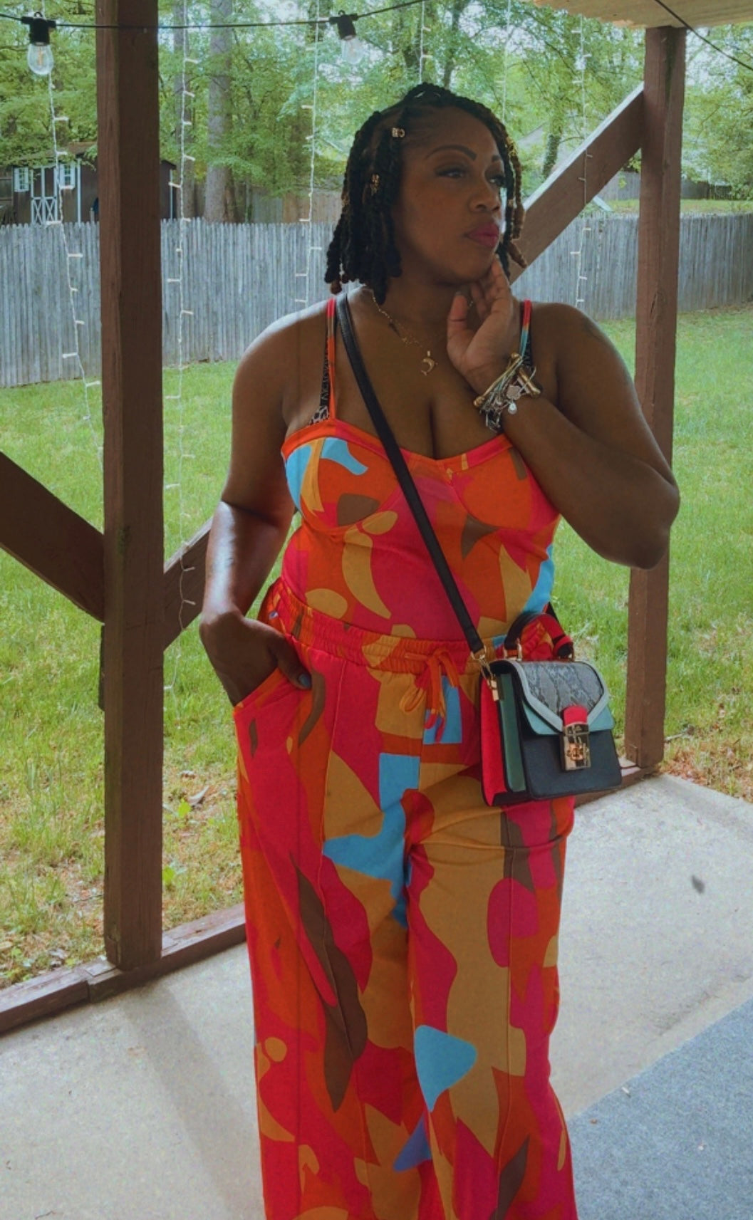 Vibrant Abstract two piece set 