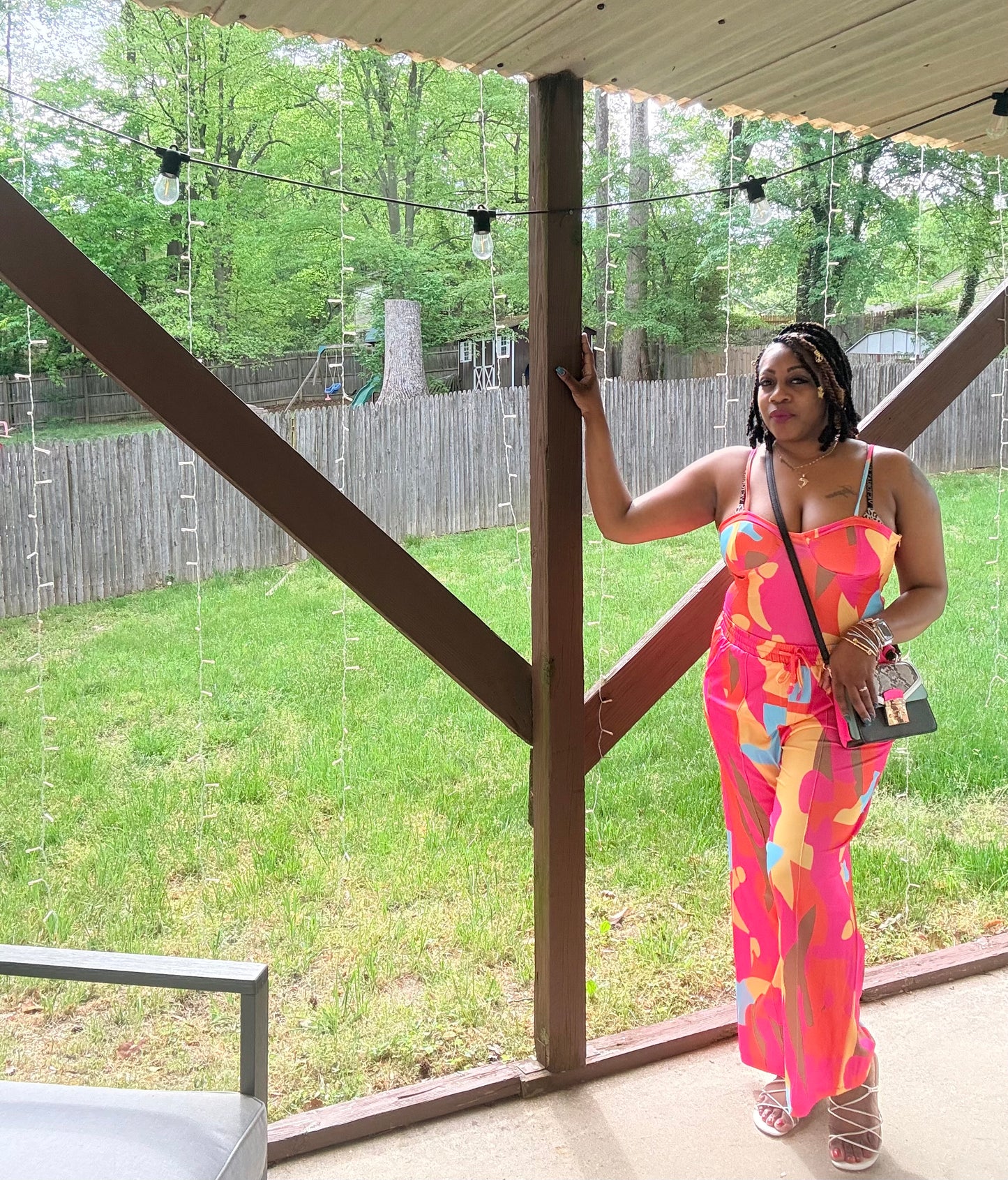Vibrant Abstract two piece set 