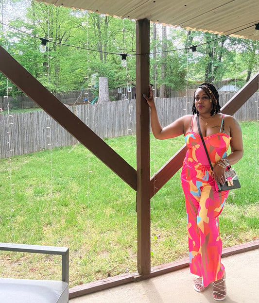 Vibrant Abstract two piece set 