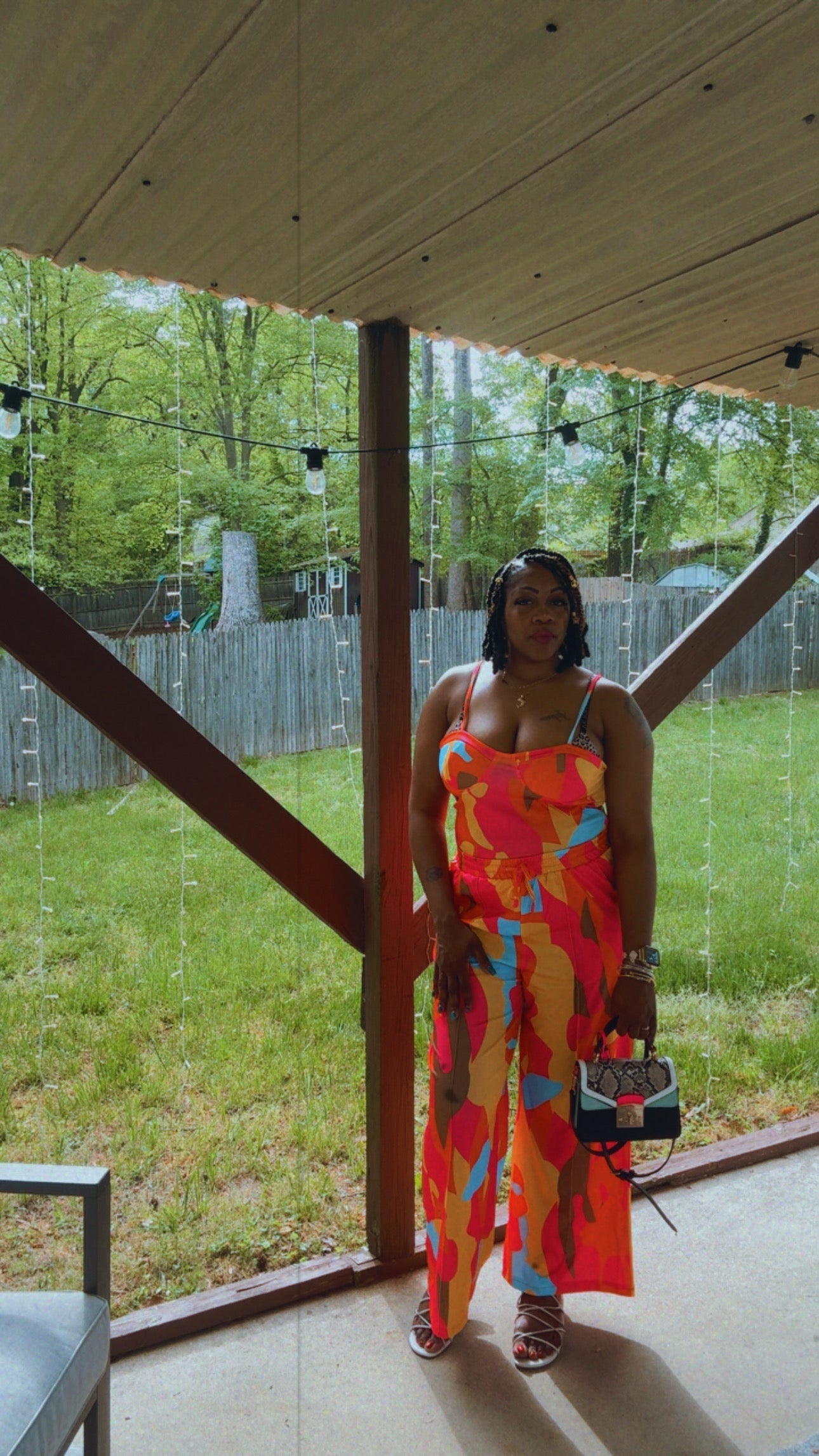Vibrant Abstract two piece set 