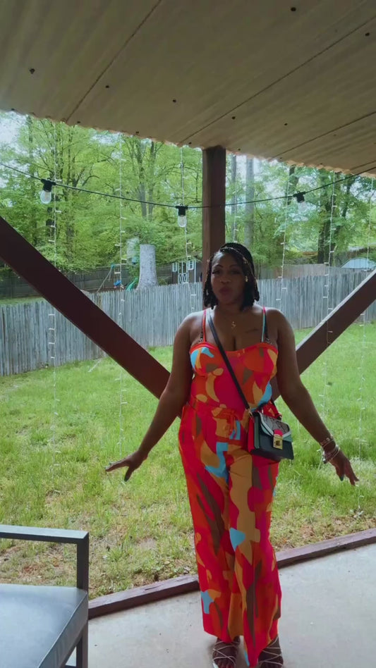 Vibrant Abstract two piece set 